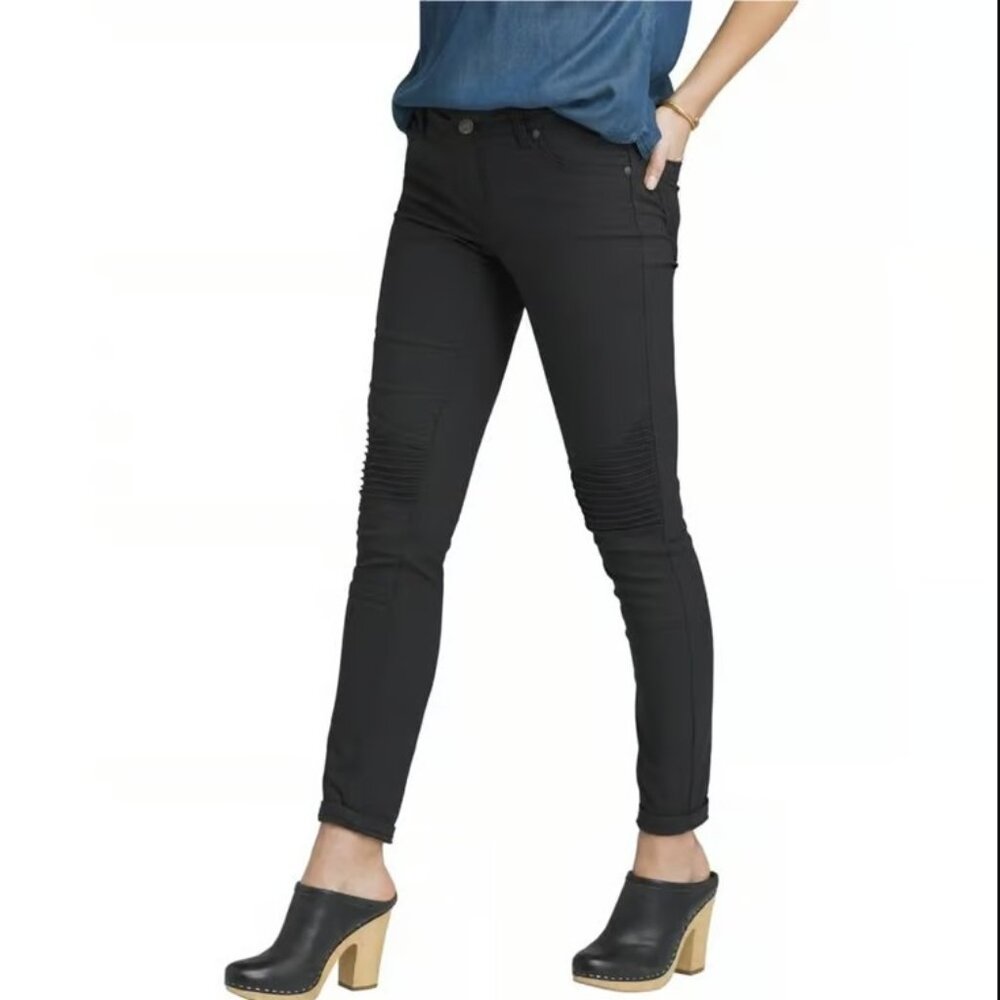 prAna Brenna Moto Skinny Pant Black Womens 0 W4BREN315 Outdoor Travel